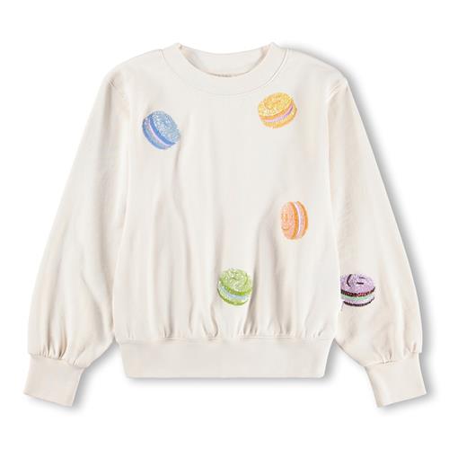 Molo GOTS Marge Sweatshirt Macaroon Shine  Macaroon Shine 116 cm  Hvid  116 cm  Piger