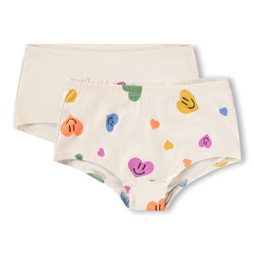 Molo GOTS Jemma 2-pak Trusser Confetti Smiles  Confetti Smiles 98/104 cm  Hvid  98/104 cm  Piger