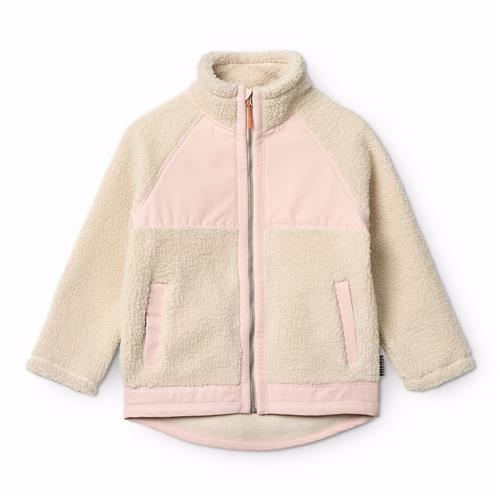 Molo Usher Fleece-jakke Soft Powder  Soft Powder 122 cm  Creme  122 cm  Piger