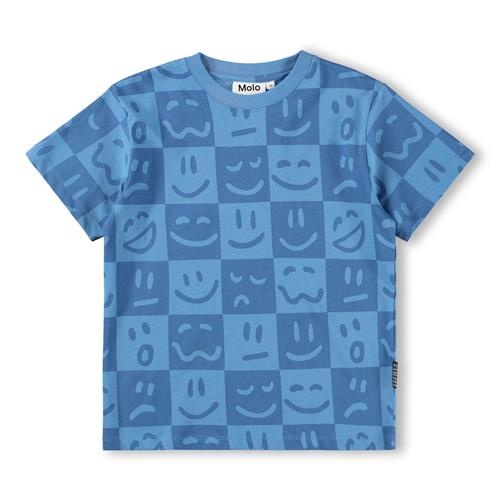 Molo GOTS Riley T-shirt Vibe Checks Blu  Vibe Checks BLU 98 cm  Blå  98 cm  Drenge