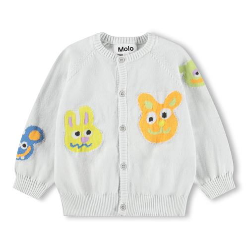 Molo Brody Cardigan Wave Crest  Wave Crest 86 cm  Hvid  86 cm  Drenge