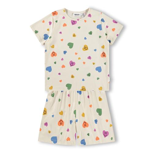 Molo GOTS Luvis Pyjamas Confetti Smiles  Confetti Smiles 134/140 cm  Hvid  134/140 cm  Piger