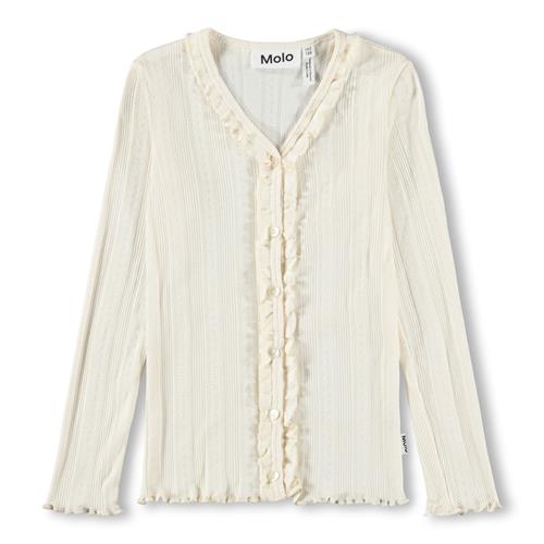 Molo GOTS Ramsi Langærmet Top Pearled Ivory  Pearled Ivory 98/104 cm  Creme  98/104 cm  Piger
