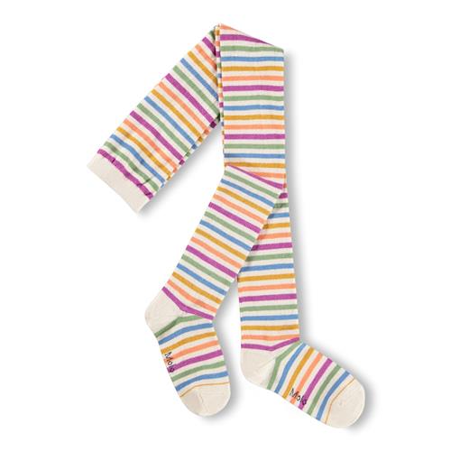 Molo Stripy Strømpebukser Mini Rainbow  Mini Rainbow 122/128 cm  Creme  122/128 cm  Piger