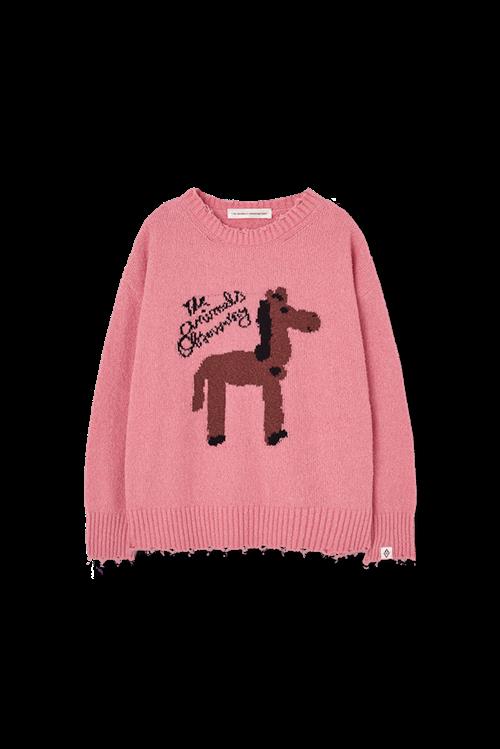 The Animals Observatory Gollie Sweater Soft Pink  Soft Pink 4 Y  Lyserød  4 år  Piger