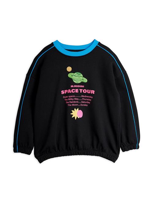 Mini Rodini Space Tour Sweatshirt Black  Black 128/134 cm  Sort  128/134 cm  Drenge, Piger