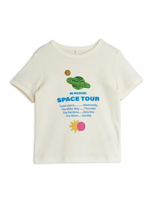 Mini Rodini Space Tour Tee Off-white  Off-White 116/122 cm  Hvid  116/122 cm  Drenge, Piger