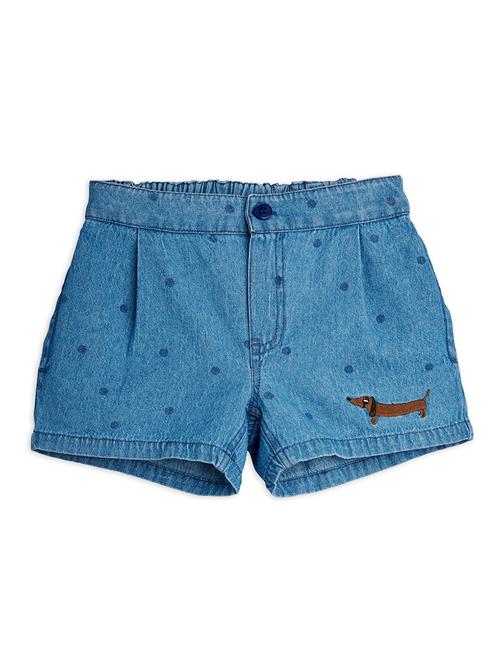 Mini Rodini Dots Denim Shorts Blue  Blue 104/110 cm  Blå  104/110 cm  Drenge, Piger