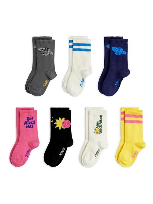 Mini Rodini Alien 7-pak Sokker Multi  Multi 32-35 EU  Hvid  32-35 EU  Drenge, Piger