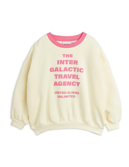 Mini Rodini Travel Agency Rib Sweatshirt Off-white  Off-White 128/134 cm  Hvid  128/134 cm  Drenge, Piger