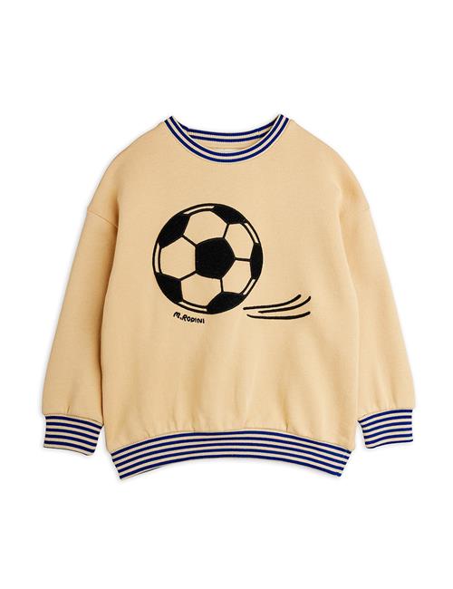 Mini Rodini Football Chenille Sweatshirt Beige  Beige 116/122 cm  Beige  116/122 cm  Drenge, Piger