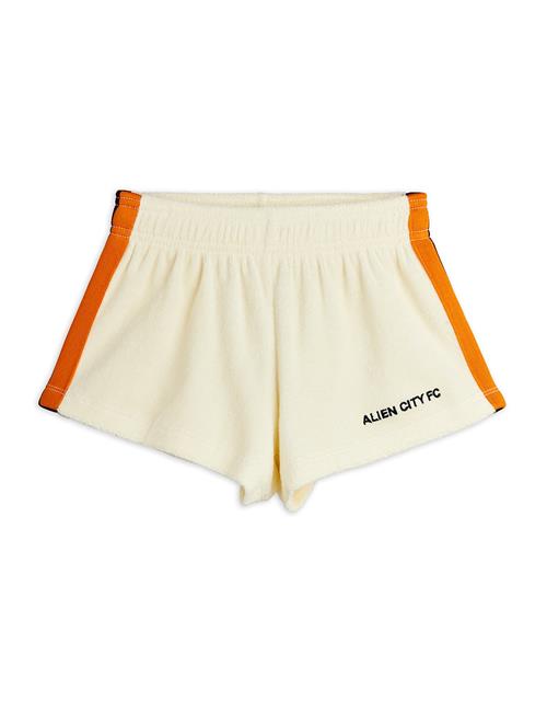 Mini Rodini Alien City Terry Sweat Shorts Off-white  Off-White 116/122 cm  Hvid  116/122 cm  Drenge, Piger