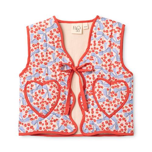 Flöss Debbie Vest Ditsy Floral  Ditsy Floral 122 cm  Rød  122 cm  Piger