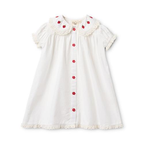 Flöss Aja Kjole White  White 110 cm  Hvid  110 cm  Piger