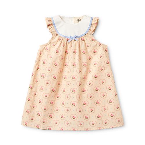 Flöss Berta Kjole Rosy Heart  Rosy Heart 110 cm  Lyserød  110 cm  Piger