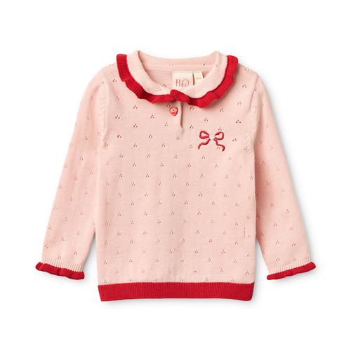 Flöss Astrid Sweater Soft Rose  Soft Rose 122 cm  Lyserød  122 cm  Piger