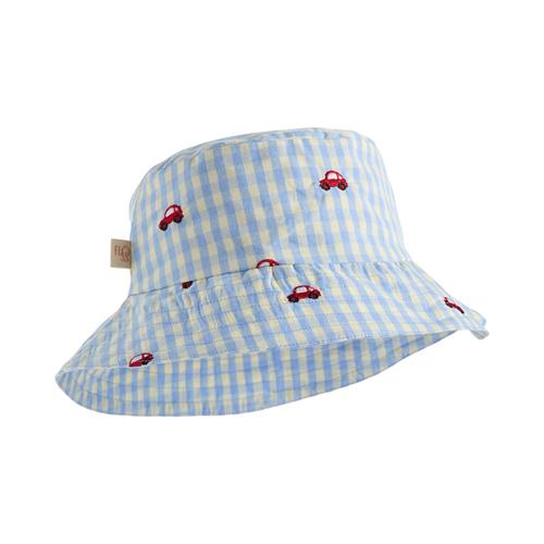 Flöss Albert Bucket Hat Blue Gingham  Blue Gingham 9-24m  Blå  9-24m  Drenge