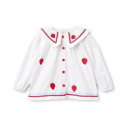 Flöss Manon Bluse White  White 98 cm  Hvid  98 cm  Piger