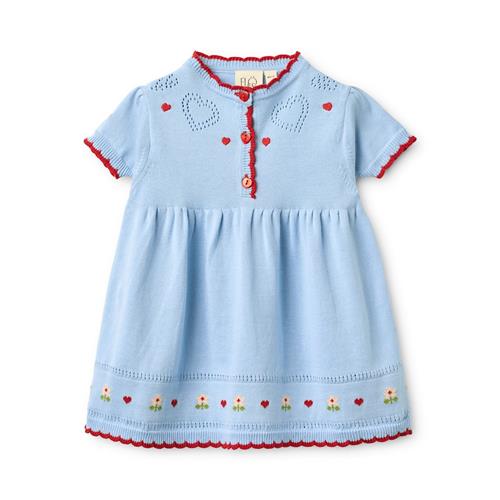 Flöss Blanca Kjole Blue Sky  Blue Sky 122 cm  Blå  122 cm  Piger