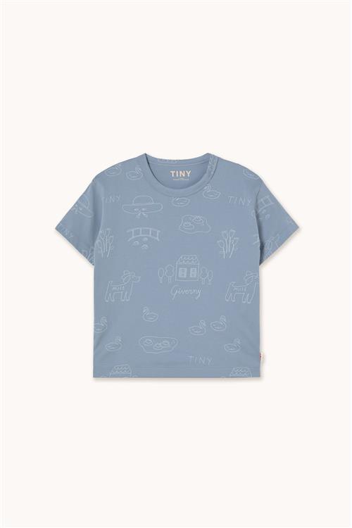 Tinycottons Tiny Giverny Strikket T-shirt Grey  Grey 8 Y  Grå  8 år  Drenge