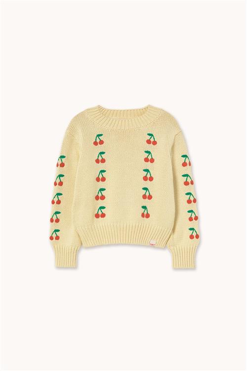 Tinycottons Mini Cherries Sweater Dusty Yellow  Dusty Yellow 4 Y  Gul  4 år  Piger