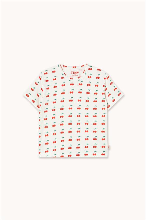 Tinycottons Cherries Strikket T-shirt Off-white  Off-White 4 Y  Hvid  4 år  Piger