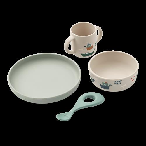 Liewood Vivi Bordservice Med Tryk Sailing / Sandy  Sailing / Sandy-One Size  Creme  One Size  Drenge, Piger
