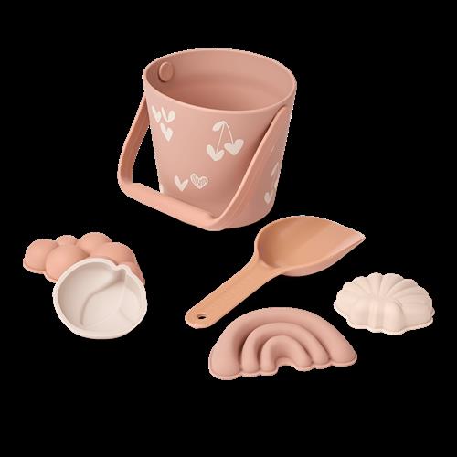 Liewood Gilma Sweethearts Strand-sæt Sweethearts / Pale Tuscany  Sweethearts / Pale Tuscany-One Size  Beige  One Size  Drenge, Piger