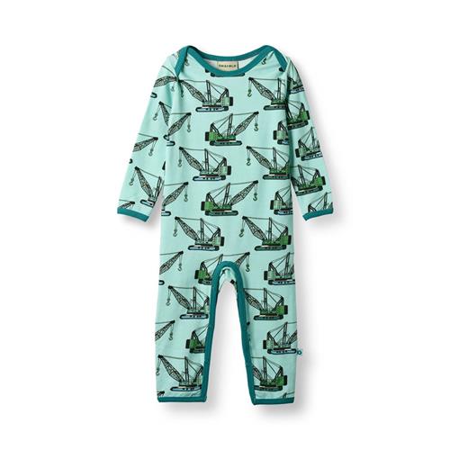 Småfolk Ulm Langærmet Onesie Mint Haven  Mint Haven 68 cm  Grøn  68 cm  Drenge