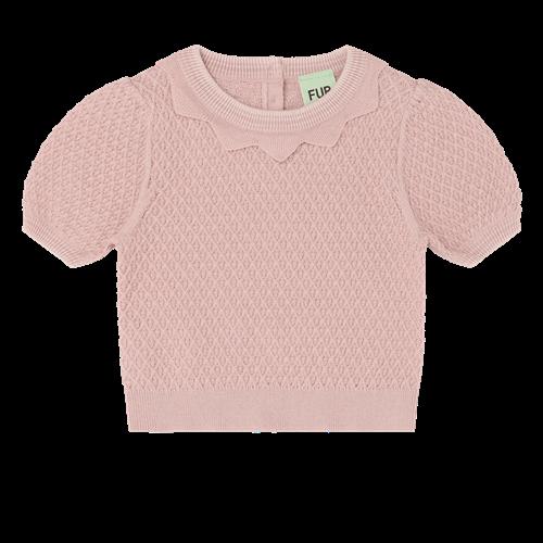 FUB Baby Waffle Tee Pale Rose  Pale Rose-80 cm  Lyserød  80 cm  Piger