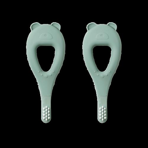 Liewood Janelle Bjørn-tandbørste 2-pak Peppermint  Peppermint-OS  Grøn  One Size  Drenge, Piger