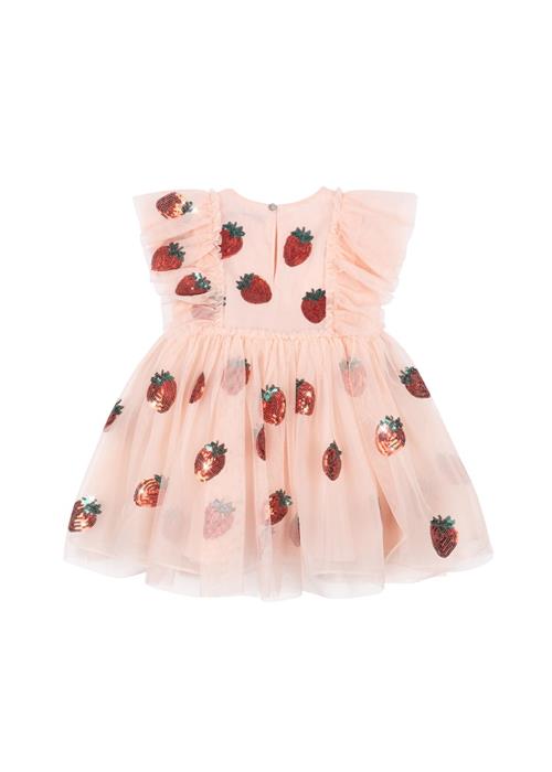 Konges Sløjd Yvonne Kjole Med Frynser Strawberry Rose Strawberry Rose 4 Y  Rød  4 år  Piger