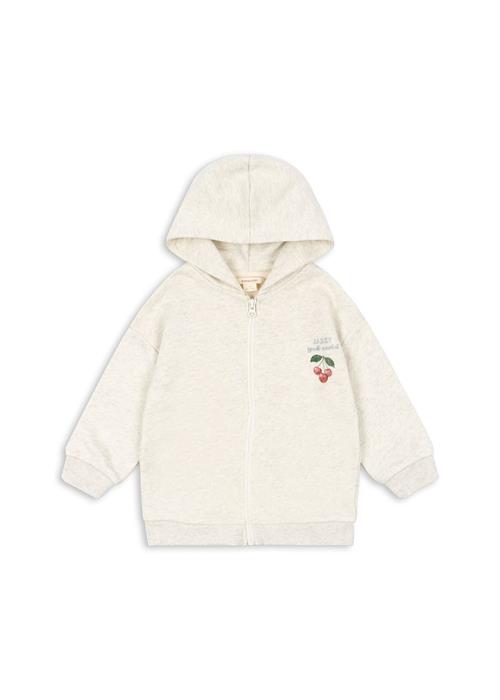 Konges Sløjd Loupy Sweatshirt Med Lynlås Off White Melange  Off White Melange 6 Y    6 år  Piger