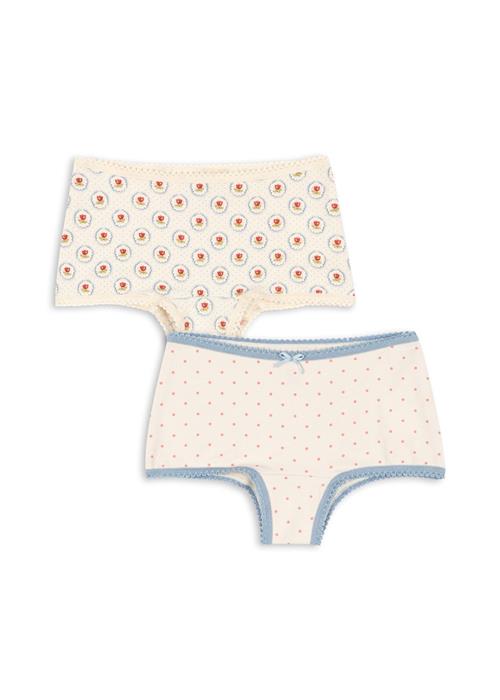 Konges Sløjd GOTS Basic 2-pak Hipsters Pirouette Dot Mirage  Pirouette Dot Mirage 18 months  Hvid  18 måneder  Piger