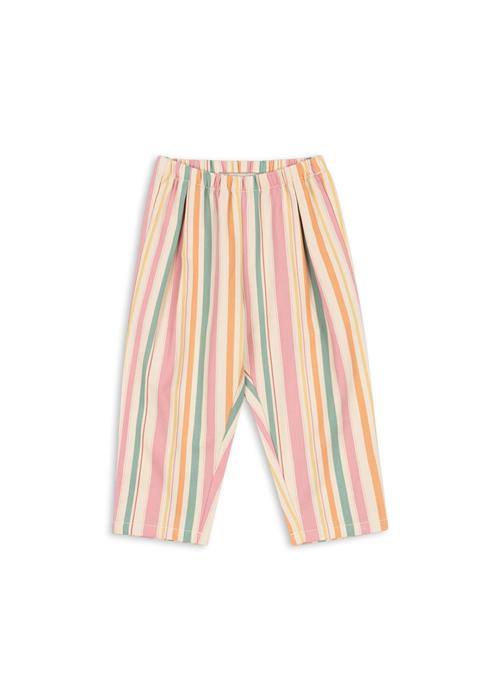 Konges Sløjd GOTS Frankie Bukser Miami Stripe  Miami Stripe 9 months  Gul  9 måneder  Piger