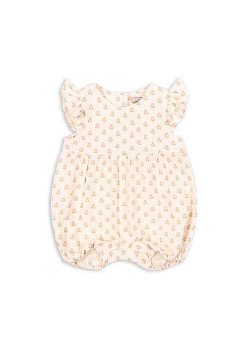Konges Sløjd GOTS Coco Romper Med Flæser Carta Rosa  Carta Rosa 9 months    9 måneder  Piger