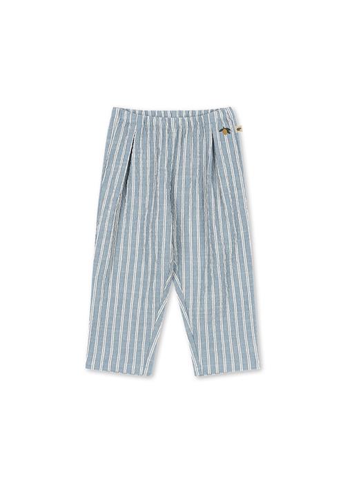Konges Sløjd GOTS Elliot Bukser Trio Bleu Stripe  Trio Bleu Stripe 2 Y  Blå  2 år  Drenge