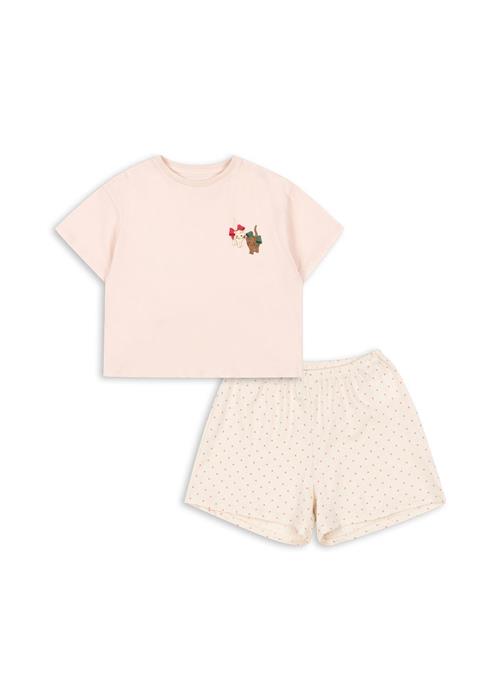 Konges Sløjd GOTS Famo Box T-shirt Og Shorts Pirouette Dot Creole Pink  Pirouette Dot Creole Pink 4 Y  Lyserød  4 år  Piger