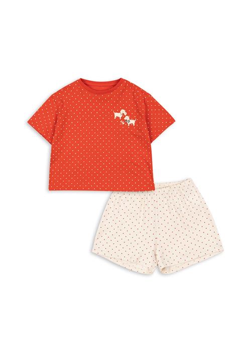 Konges Sløjd GOTS Famo Box T-shirt Og Shorts Fraise Dot  Fraise Dot 18 months  Rød  18 måneder  Piger