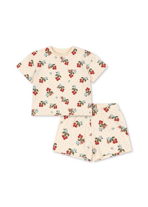 Konges Sløjd GOTS Lin T-shirt Og Shorts Marmelatta  Marmelatta 2 Y  Hvid  2 år  Piger