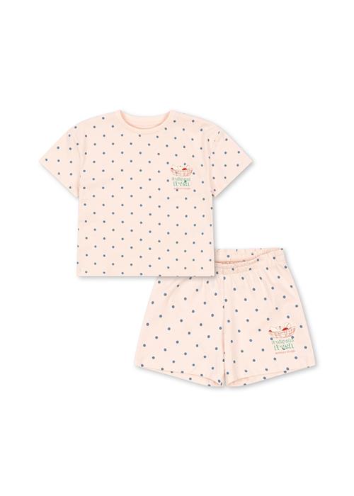 Konges Sløjd GOTS Lin T-shirt Og Shorts Rosewater Dot  Rosewater Dot 4 Y  Lyserød  4 år  Piger