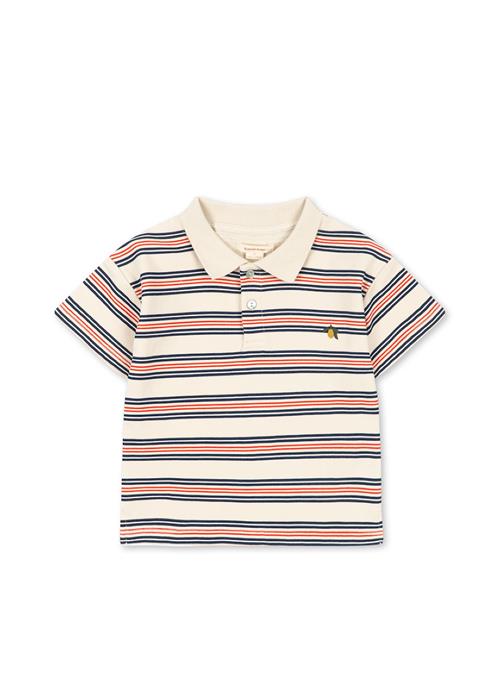 Konges Sløjd GOTS Spotty Polo Stripie Stripe  Stripie Stripe 3 Y  Hvid  3 år  Drenge