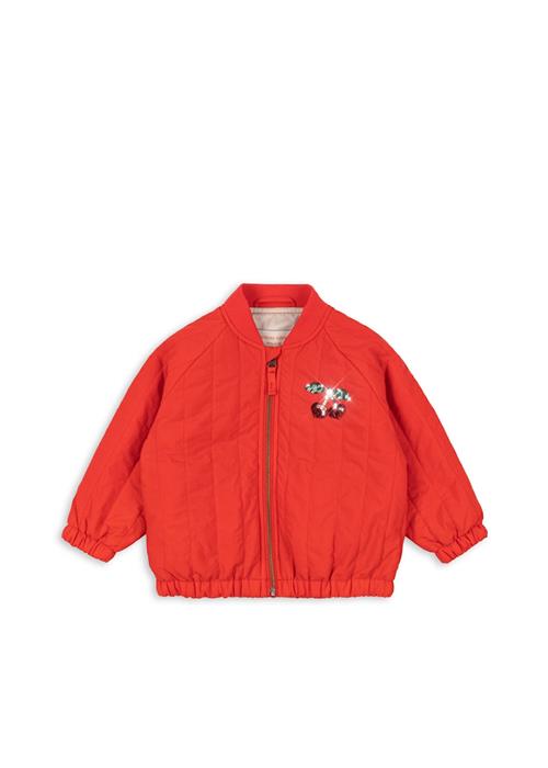 Konges Sløjd Juno Bomberjakke Med Pailletter Fiery Red  Fiery Red 12 months  Rød  12 måneder  Piger