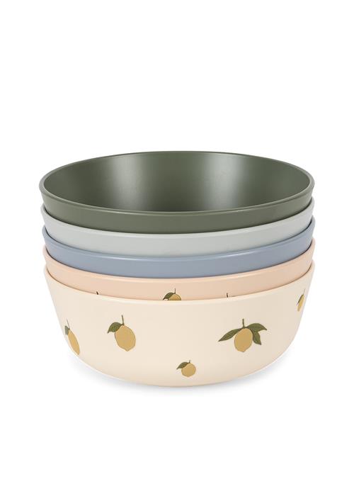 Konges Sløjd 5-pak Skål Lemon Mix  Lemon Mix One Size  Gul  One Size 6 months + Drenge, Piger