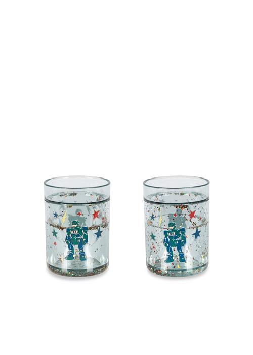 Konges Sløjd 2-pak Glitterkopper Hero Robot  Hero Robot One Size  Blå  One Size  Drenge, Piger