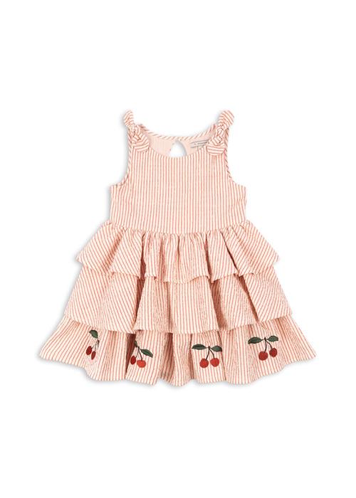 Konges Sløjd GOTS Ellie Kjole Amour Stripe  Amour Stripe 7-8 Y  Rød  7-8 år  Piger