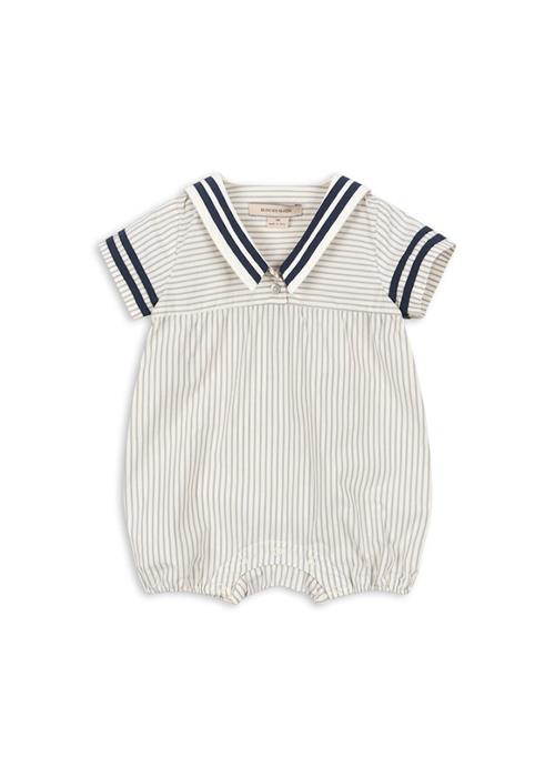 Konges Sløjd GOTS Allie Sailor Romper Bleu Stripe  Bleu Stripe 18 months    18 måneder  Drenge