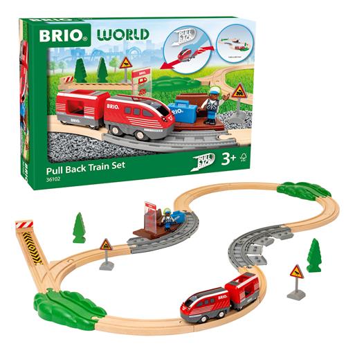 BRIO Træk Tilbage-togsæt Multicolor  Multicolor One Size  Beige  One Size 3+ Years Drenge, Piger