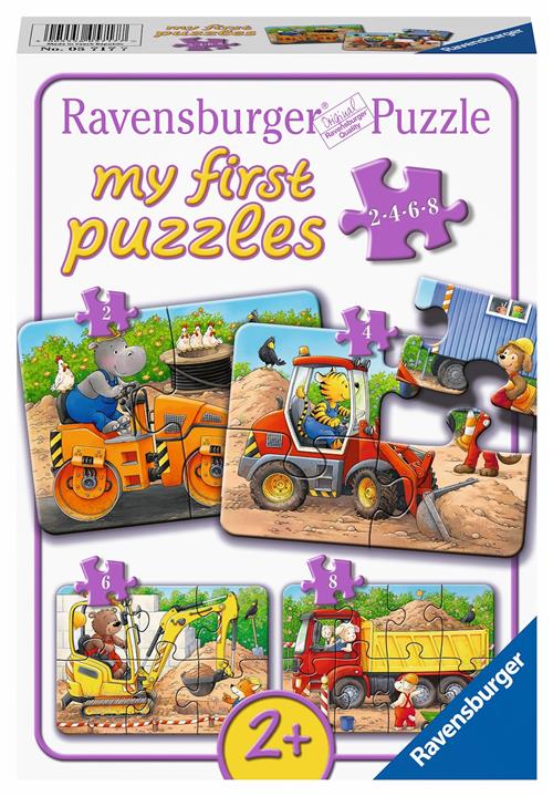 Ravensburger Byggeplads Dyr Multicolor  Multicolor One Size  Hvid  One Size 2+ Years Drenge, Piger