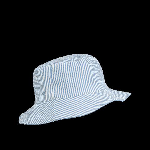 Liewood Damon Vendbar Bucket Hat Riverside / Creme De La Creme  Riverside / Creme De La Creme-9-12 M  Creme  9-12 måneder  Drenge, Piger